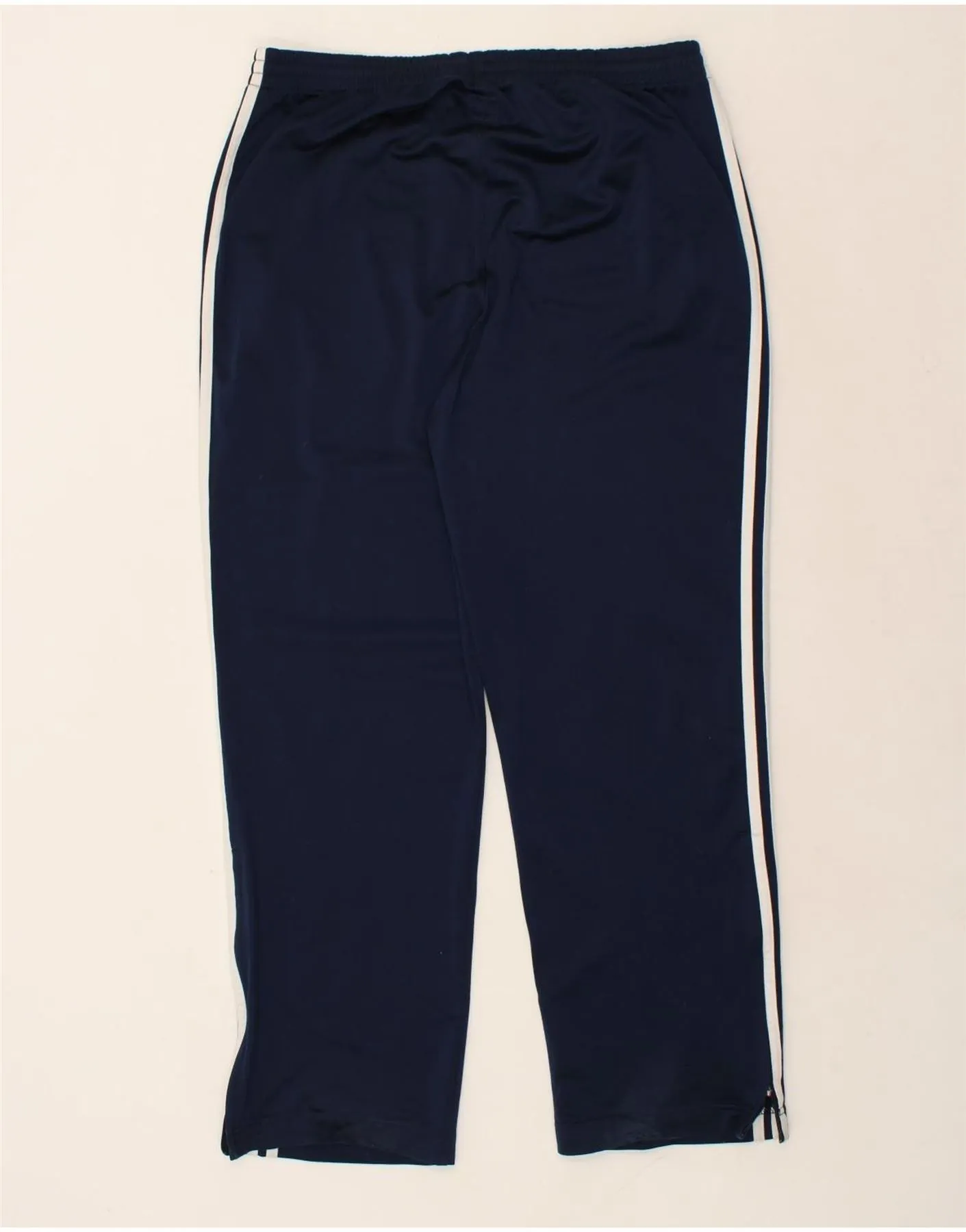 ADIDAS Mens Tracksuit Trousers Large  Navy Blue Polyester