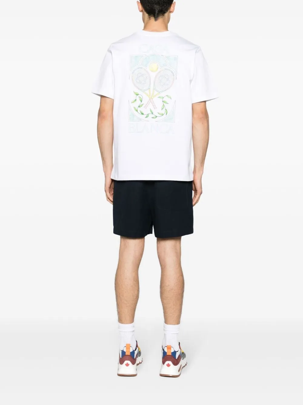 CASABLANCA T-SHIRT TENNIS PASTELLE