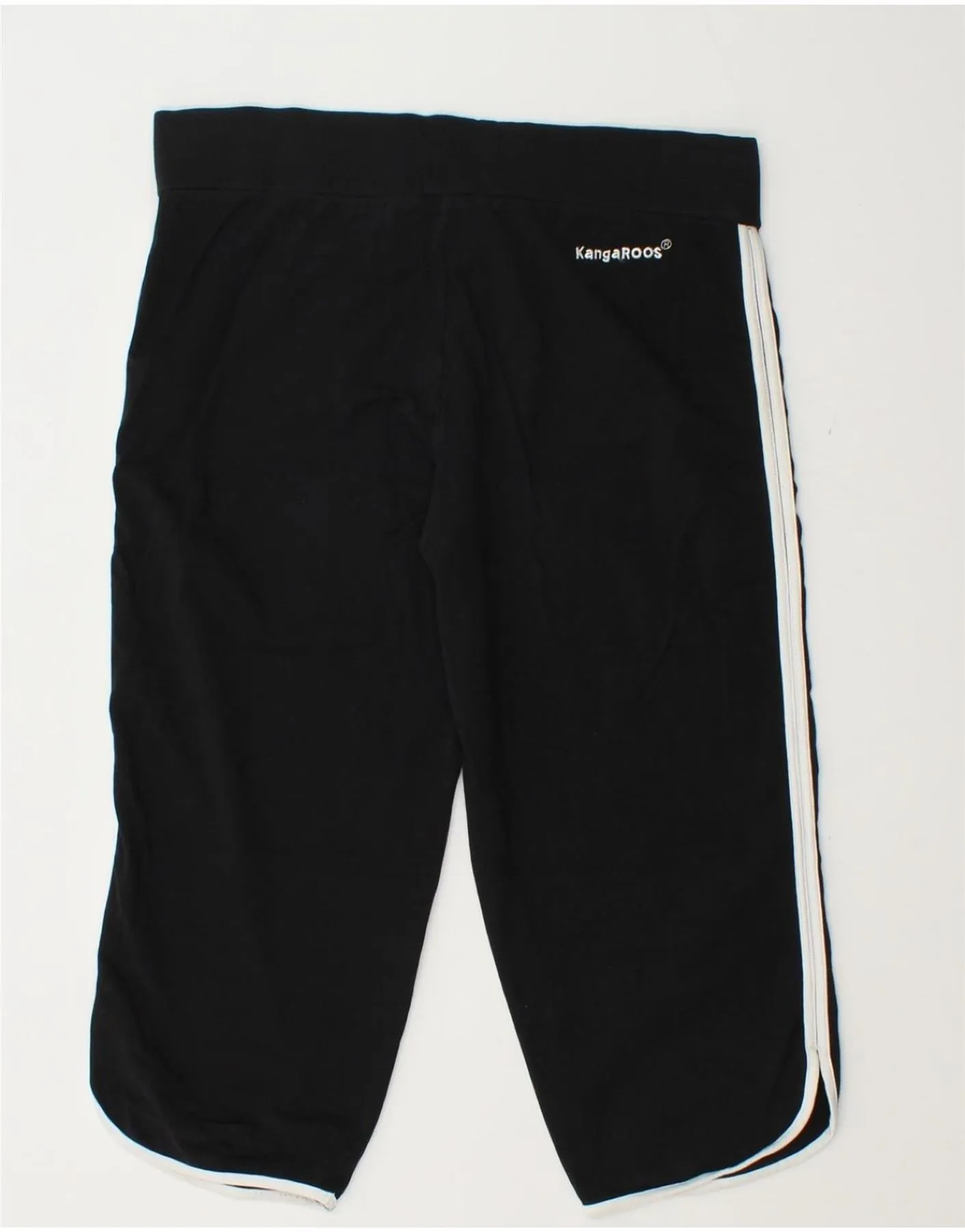 KANGAROOS Womens Capri Tracksuit Trousers UK 14/16 Medium  Black Cotton