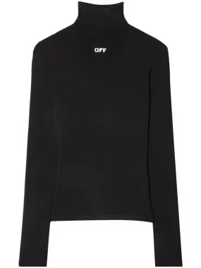 Top dolcevita con logo